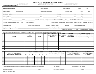 Form DHR-CMA-1973 &quot;Child Care Assistance Application&quot; - Alabama, Page 2