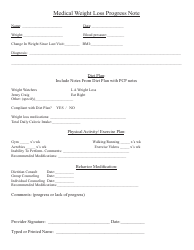 &quot;Medical Weight Loss Progress Note Template&quot;