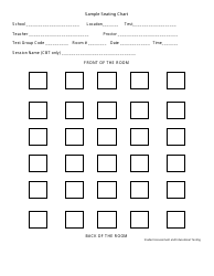 &quot;Classroom Seating Chart Template&quot;