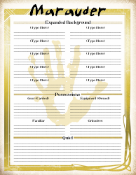 Mage the Ascension Marauder Character Sheet, Page 3
