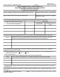 Document preview: Form SSA-7163 Questionnaire About Employment or Self-employment Outside the United States