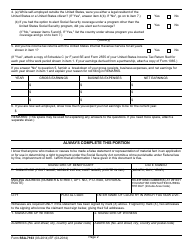 Form SSA-7163 Questionnaire About Employment or Self-employment Outside the United States, Page 2