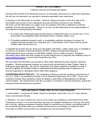 Form SSA-7163 Questionnaire About Employment or Self-employment Outside the United States, Page 3