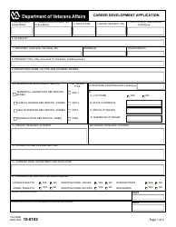 VA Form 10-0102 Career Development Application