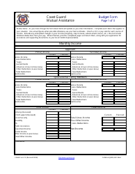 CGMA Form 15 Budget Form