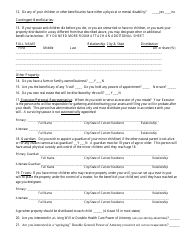Last Will and Testament Questionnaire Template, Page 2