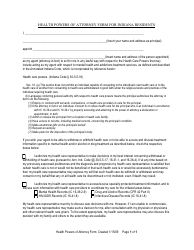 Health Powers of Attorney Form for Indiana Residents - Indiana
