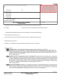 Document preview: Form SUM-300 Declaration of Lost Summons After Service - California