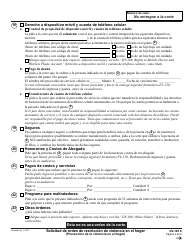 Formulario DV-100 S Solicitud De Orden De Restriccion De Violencia En El Hogar - California (Spanish), Page 4