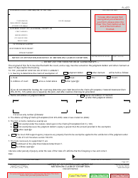 Form FL-677 &quot;Notice of Opposition and Notice of Motion on Claim of Exemption&quot; - California
