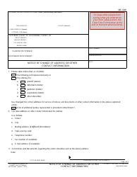 Document preview: Form MC-040 Notice of Change of Address or Other Contact Information - California