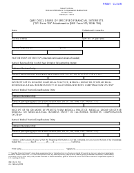 Document preview: QME Form 124 Qme Disclosure of Specified Financial Interests - California
