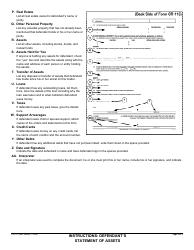 Instructions for Form CR-115 Defendant&#039;s Statement of Assets - California, Page 2