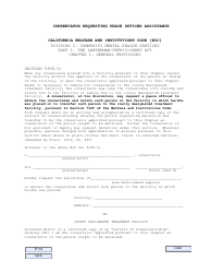 Document preview: Conservator Requesting Peace Officer Assistance - County of Los Angeles, California