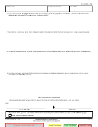 Form AT-167 (EJ-152) Memorandum of Garnishee (Attachment - Enforcement of Judgment) - California, Page 2