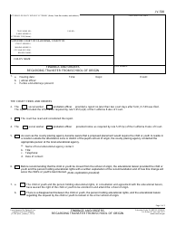 Form JV-538 Findings and Orders Regarding Transfer From School of Origin - California