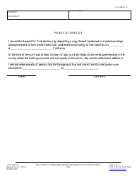 Form CV-E-ARB-116 &quot;Rejection of Arbitration Award and Request for Trial De Novo&quot; - Sacramento County, California, Page 2
