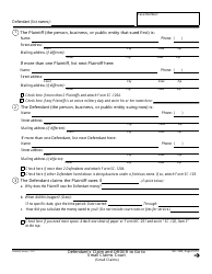 Form SC-120 Defendants Claim and Order to Go to Small Claims Court - California, Page 2