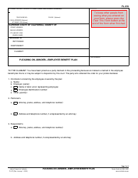 Form FL-370 Pleading on Joinder - Employees Benefit Plan - California
