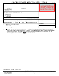 Form GC-312 Confidential Supplemental Information (Probate Conservatorship) - California