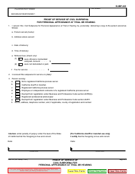 Form SUBP-001 Civil Subpoena for Personal Appearance at Trial or Hearing - California, Page 2