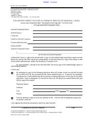 Document preview: QME Form 120 Voluntary Directive for Alternate Service of Medical-Legal Evaluation Report on Disputed Injury to Psyche - California