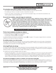 Formulario DV-130 S Orden De Restriccion Despues De Audiencia (Orden De Proteccion) - California (Spanish), Page 6