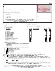 Form JV-426 Findings and Orders After in-Home Status Review Hearing - Child Placed With Previously Noncustodial Parent - California