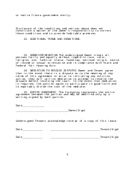 &quot;Residential Rental Agreement Template&quot; - Utah, Page 5