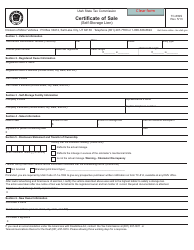 Document preview: Form TC-839S Certificate of Sale (Self-storage Lien) - Utah