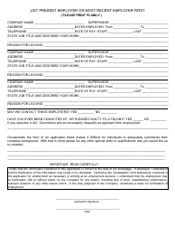Employment Application Form - Price Chopper, Page 2