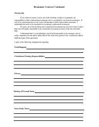 Roommate Contract Template - Iowa, Page 2