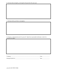 Self-evaluation Form for Exempt Personnel, Page 3