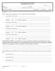 Document preview: Administrative Staff Self Evaluation Form