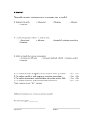 Graduate Student Extern Evaluation Form, Page 2