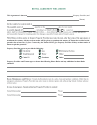 Document preview: Room Rental Agreement Form