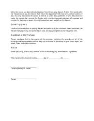 Room Rental Agreement Form - Black, Page 2