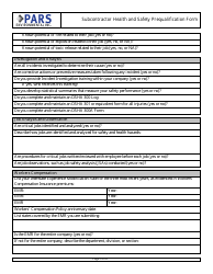 Subcontractor Health and Safety Prequalification Form - Pars Environmental, Page 5