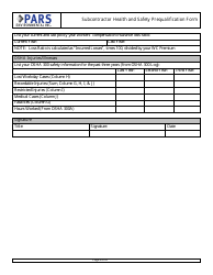 Subcontractor Health and Safety Prequalification Form - Pars Environmental, Page 6
