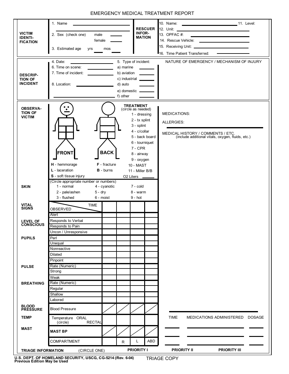 Form CG-5214 - Fill Out, Sign Online and Download Fillable PDF ...