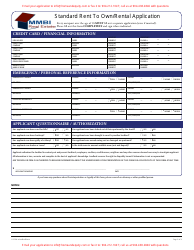 Standard Rent to Own/Rental Application Form - Mmbi Real Estate, Page 2