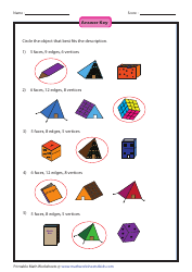 Faces, Edges &amp; Vertices Worksheet With Answer Key - Pyramid, Page 2