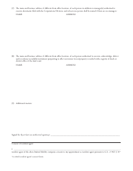 Limited Liability Company Certificate of Organization - Massachusetts, Page 2