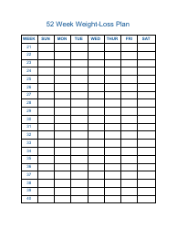 52-week Weight Loss Plan Template, Page 2
