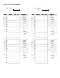 Weight Loss Log Template for Women and Men, Page 2