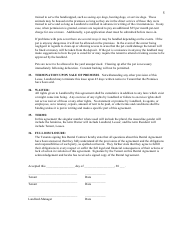 Rental Agreement Template - North Dakota, Page 5