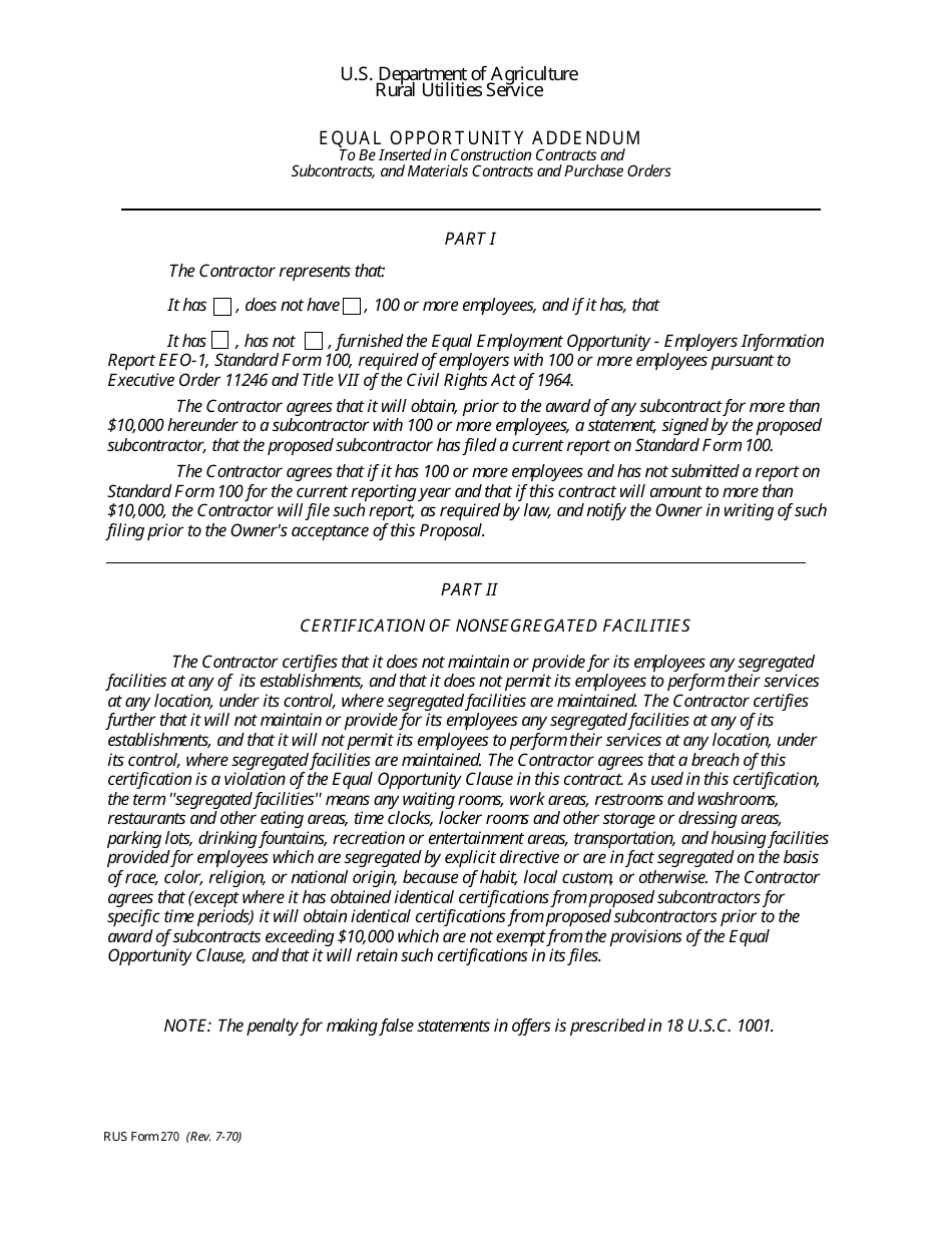 RUS Form 773 Miscellaneous Construction Work and Maintenance Services Contract, Page 10