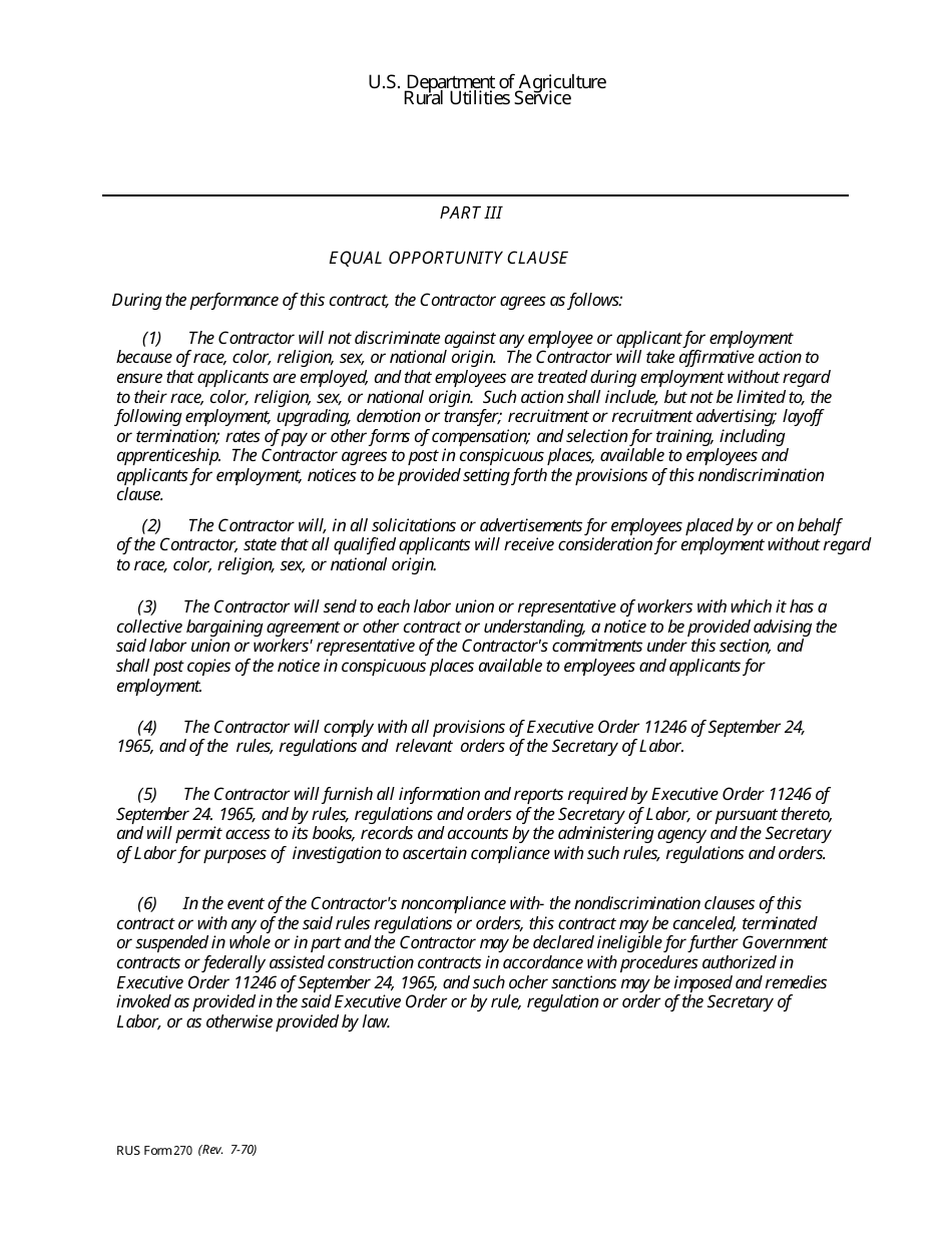 RUS Form 773 Miscellaneous Construction Work and Maintenance Services Contract, Page 11