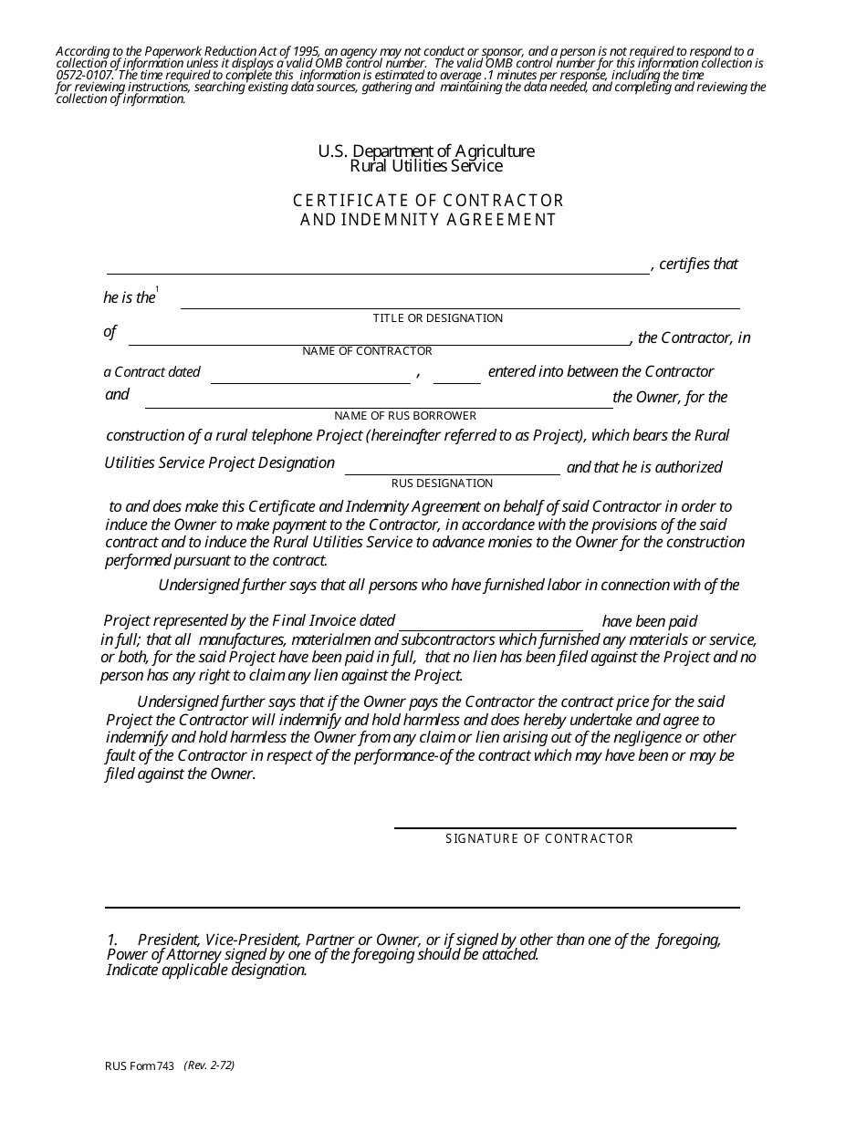 RUS Form 773 - Fill Out, Sign Online and Download Fillable PDF ...