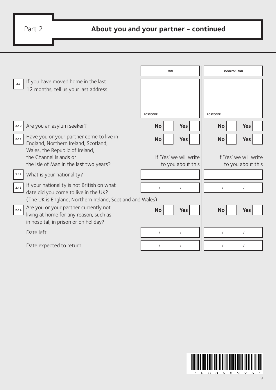 Islington Greater London United Kingdom Application Form For Housing Benefit Including Local 0131